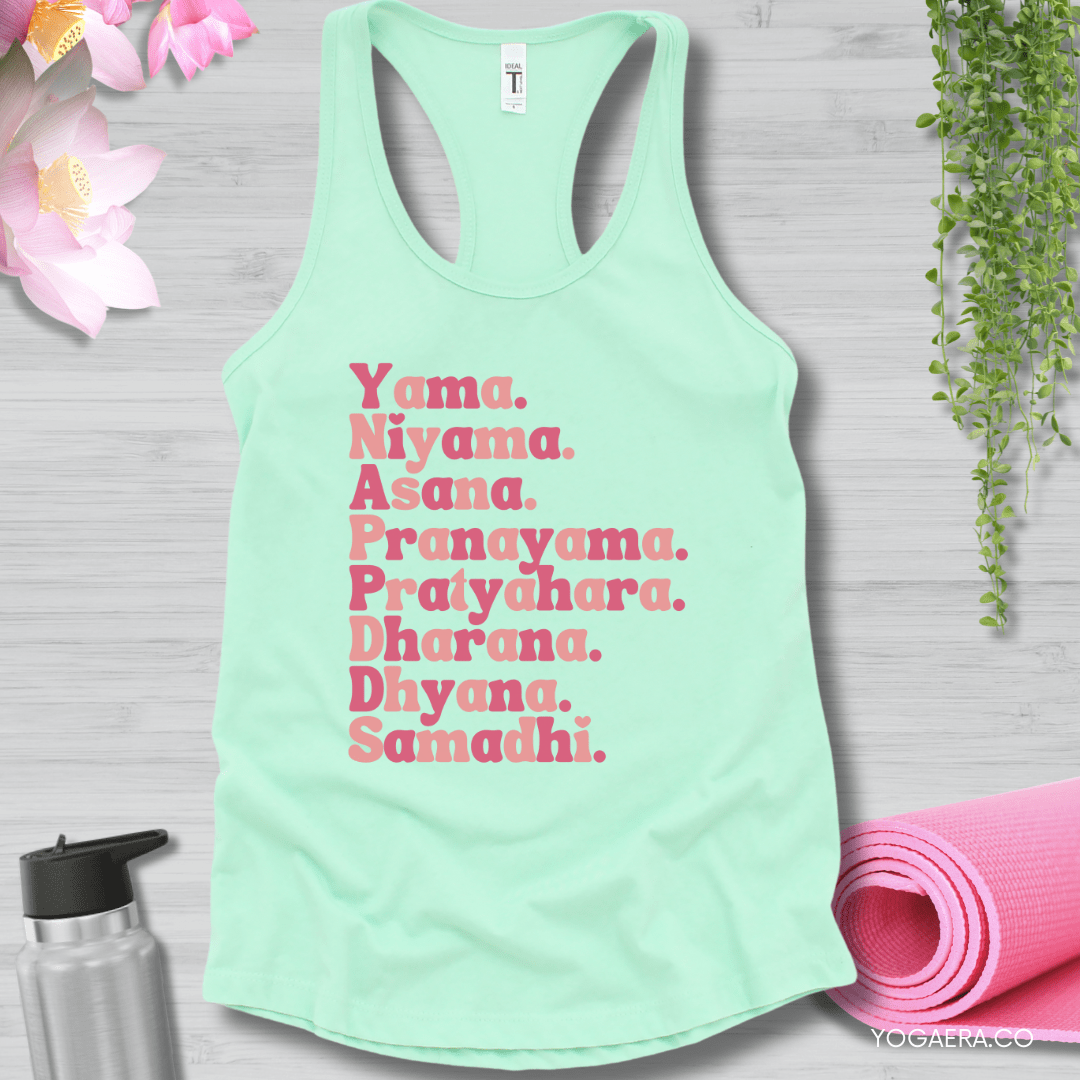 8 Limbs of Yoga Tank XS / Mint Tank Top Yoga Era