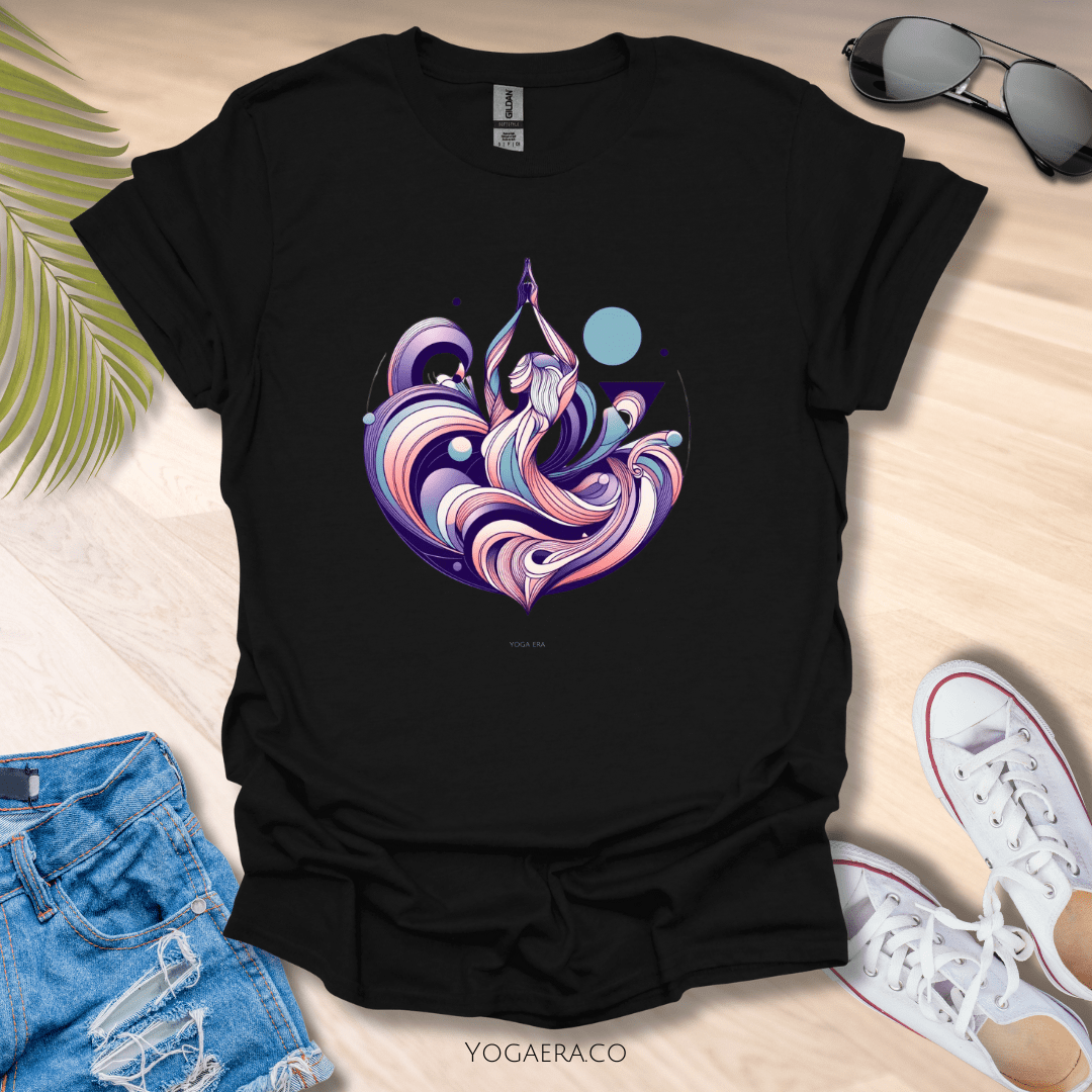 Abstract Yogi Graphic Art Tee Black / S T-Shirt Yoga Era