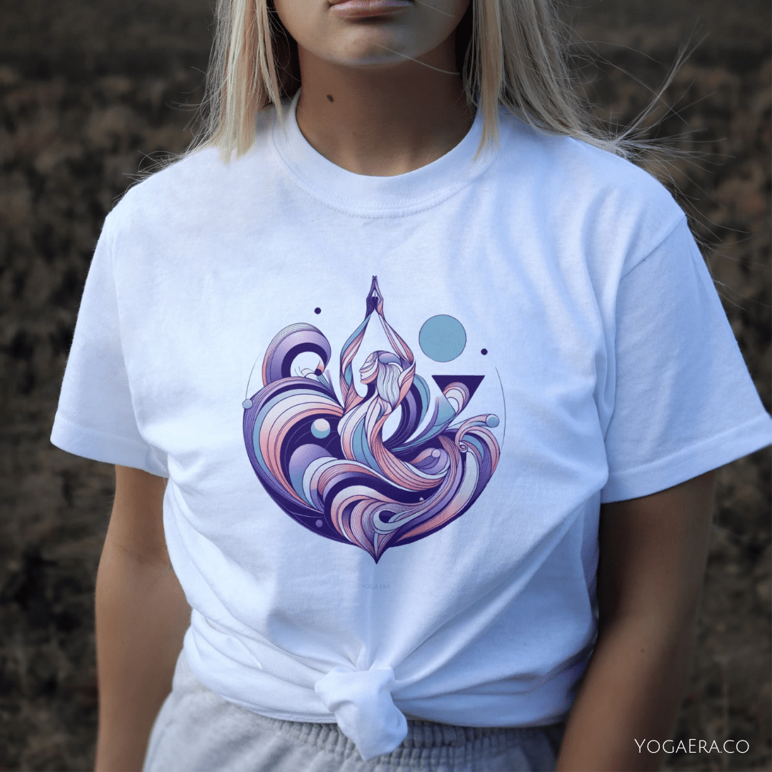 Abstract Yogi Graphic Art Tee T-Shirt Yoga Era