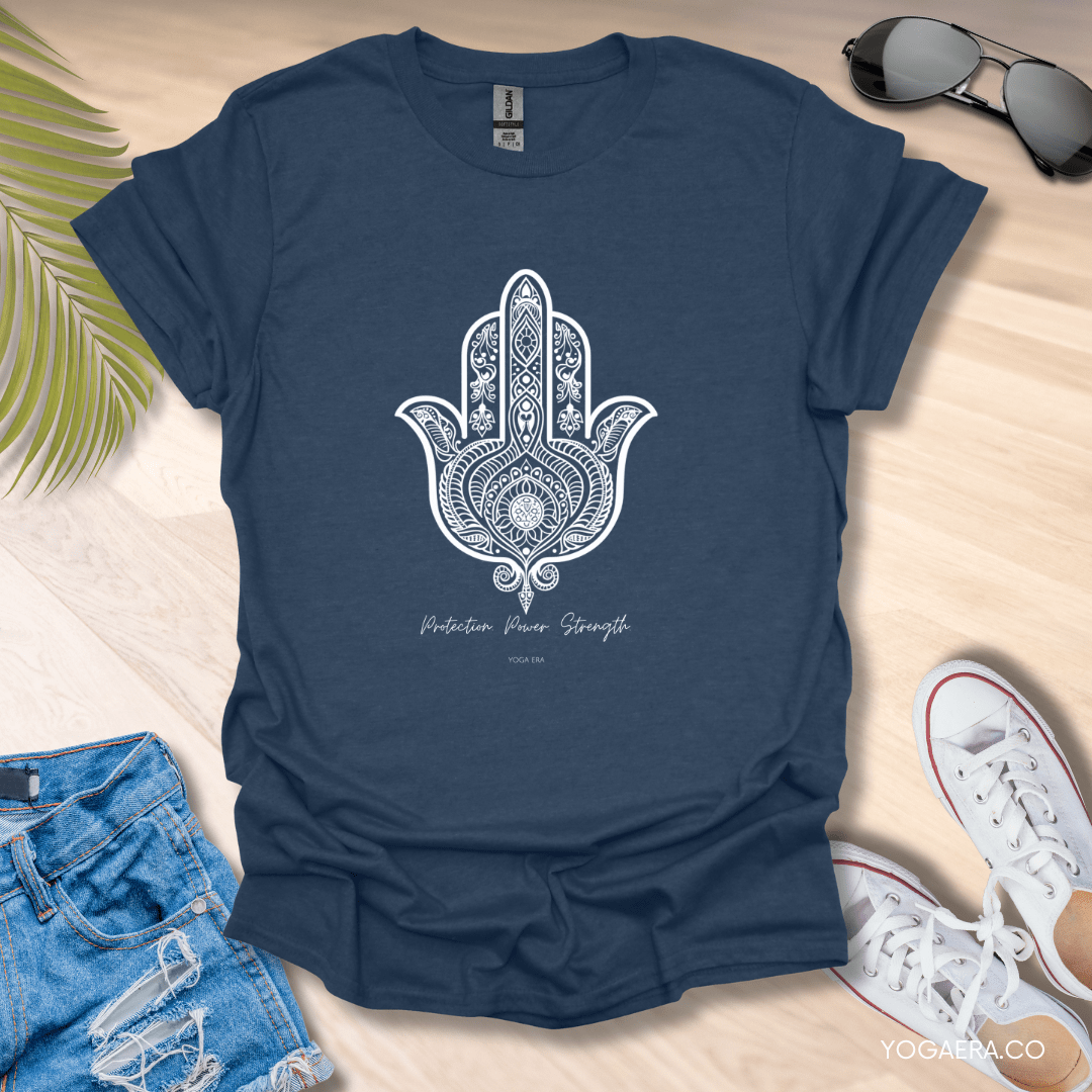 Ahimsa Symbol Tee Heather Navy / S T-Shirt Yoga Era