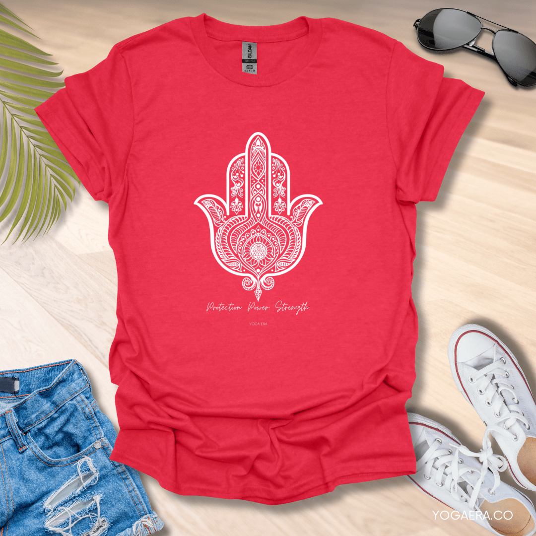 Ahimsa Symbol Tee Heather Red / S T-Shirt Yoga Era