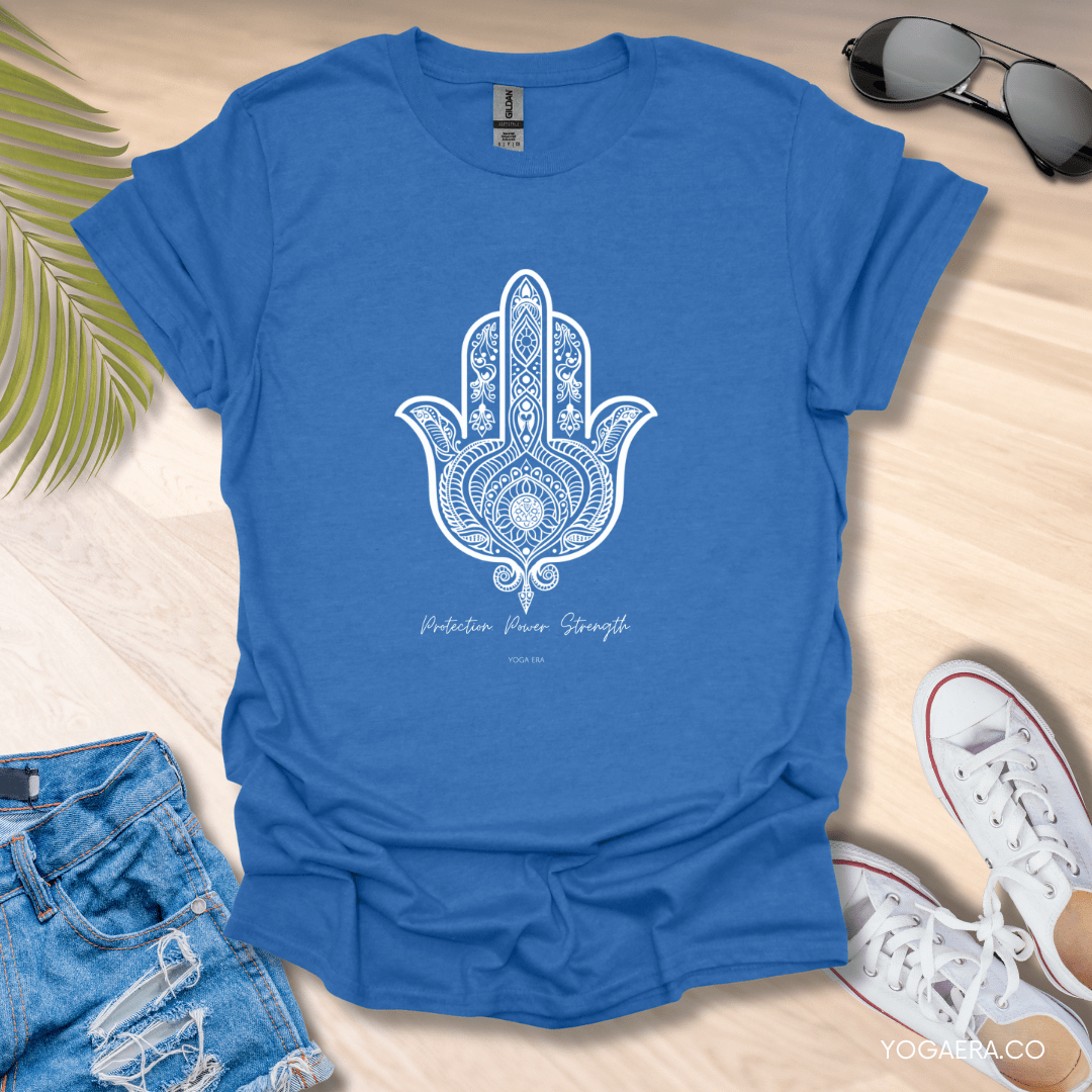 Ahimsa Symbol Tee Heather Royal / S T-Shirt Yoga Era
