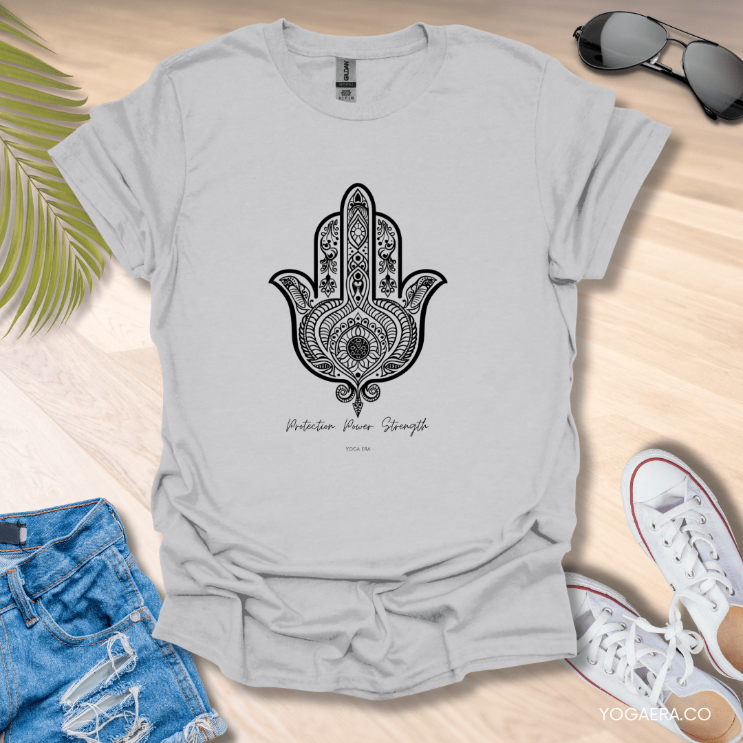 Ahimsa Symbol Tee Ice Grey / S T-Shirt Yoga Era