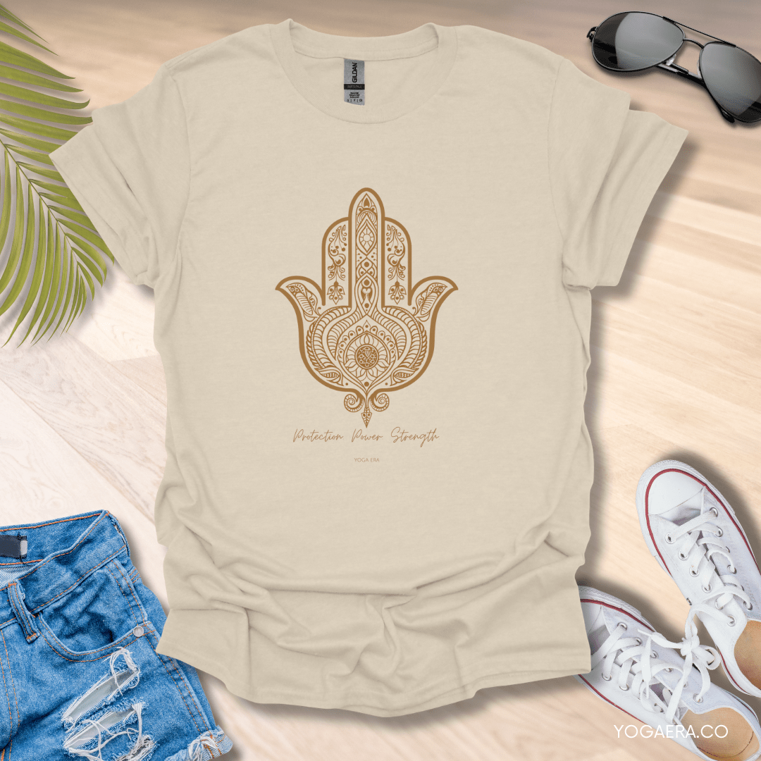 Ahimsa Symbol Tee Natural / S T-Shirt Yoga Era