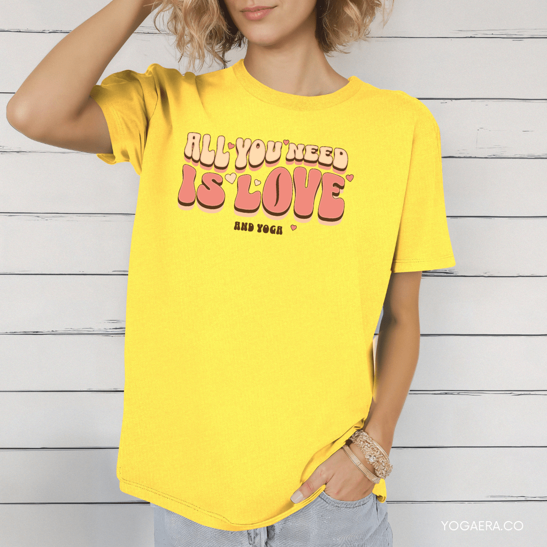 All You Need is Love and Yoga Tee T-Shirt Yoga Era