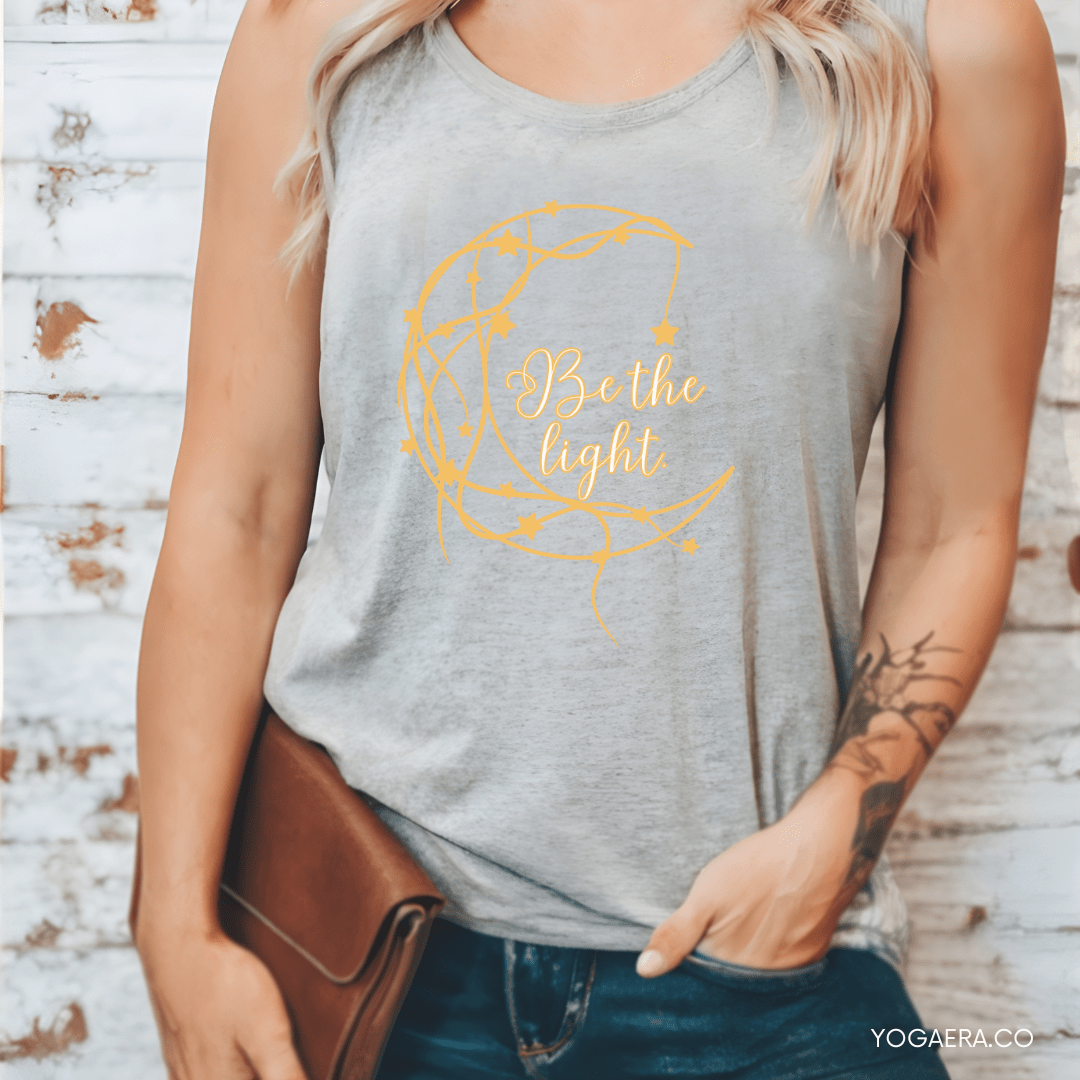 Be The Light Starry Moon Tank Tank Top Yoga Era