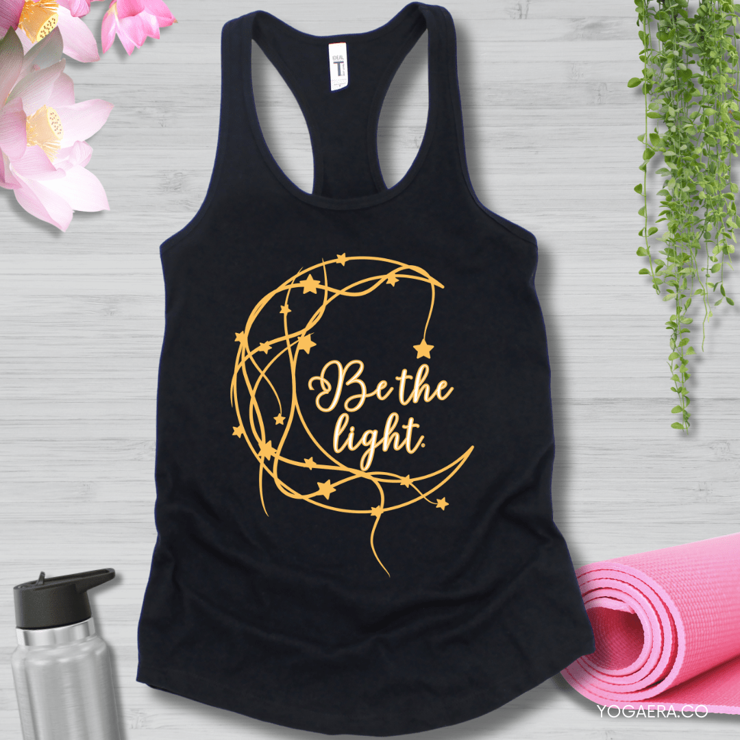 Be The Light Starry Moon Tank XS / Black Tank Top Yoga Era