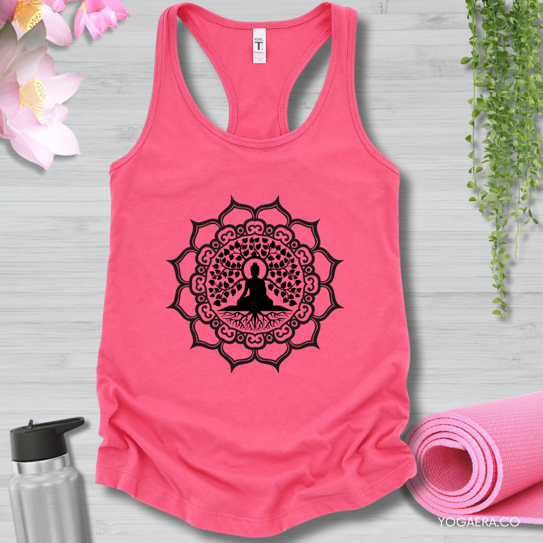 Bodhi Tree Buddha Tank XS / Hot Pink Tank Top Yoga Era