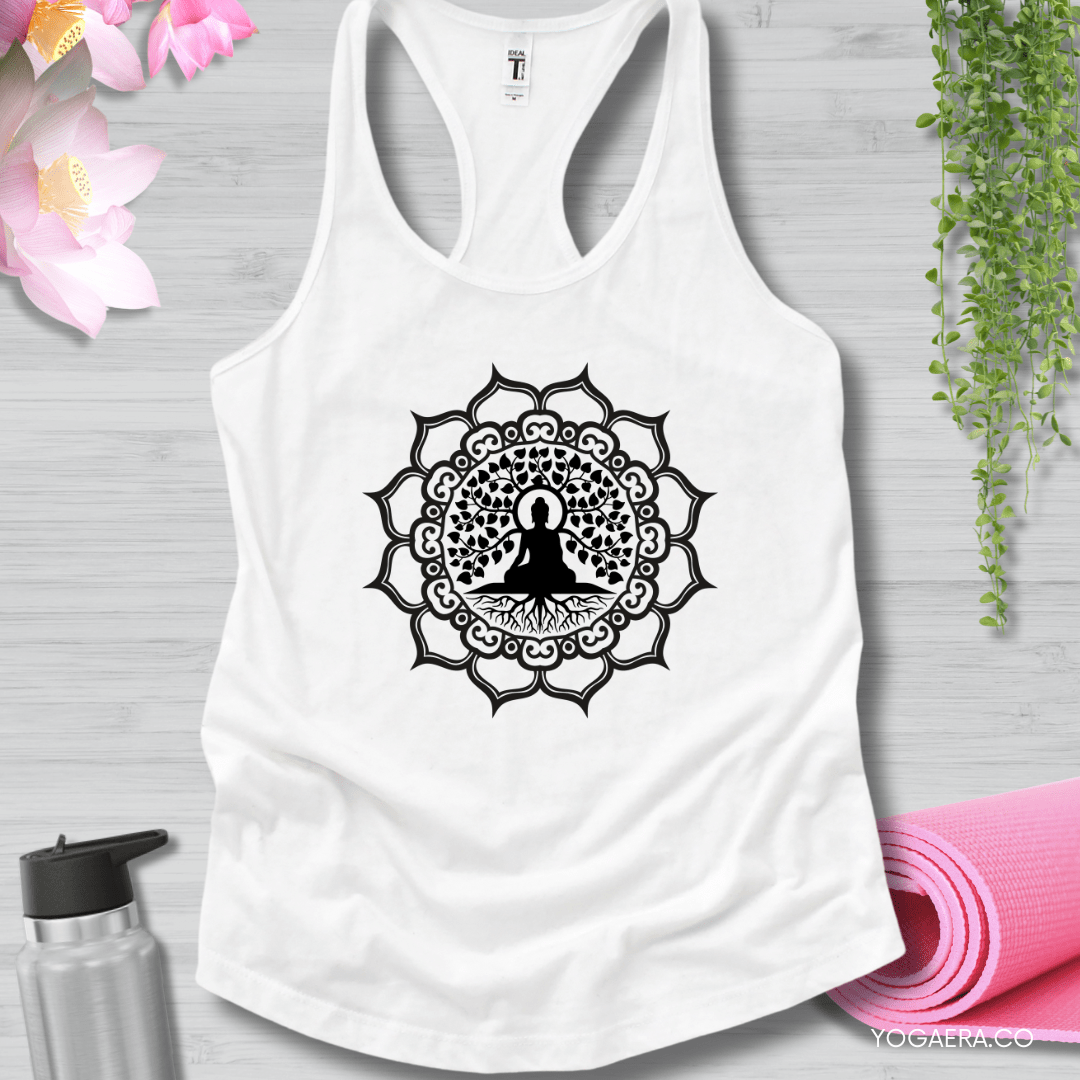 Bodhi Tree Buddha Tank XS / White Tank Top Yoga Era