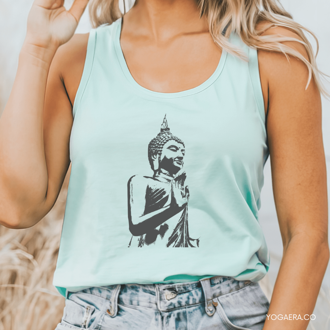Buddha Statue Tank Tank Top Yoga Era