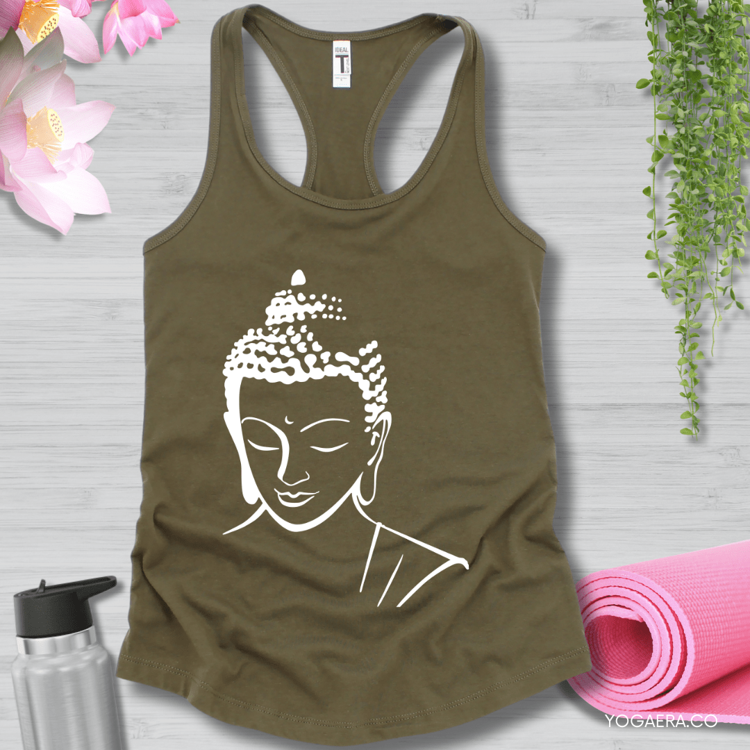 Buddha Tank XS / Military Green Tank Top Yoga Era