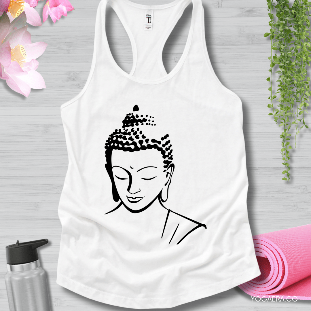 Buddha Tank XS / White Tank Top Yoga Era
