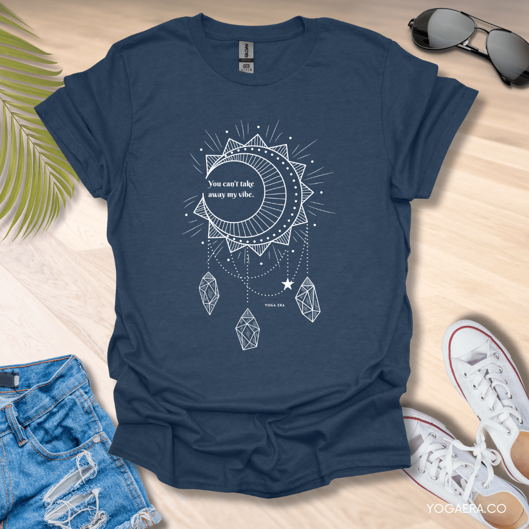 Can't Take My Vibe Dreamcatcher Tee Heather Navy / S T-Shirt Yoga Era
