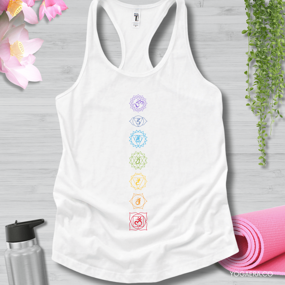 Chakras Tank XS / White Tank Top Yoga Era