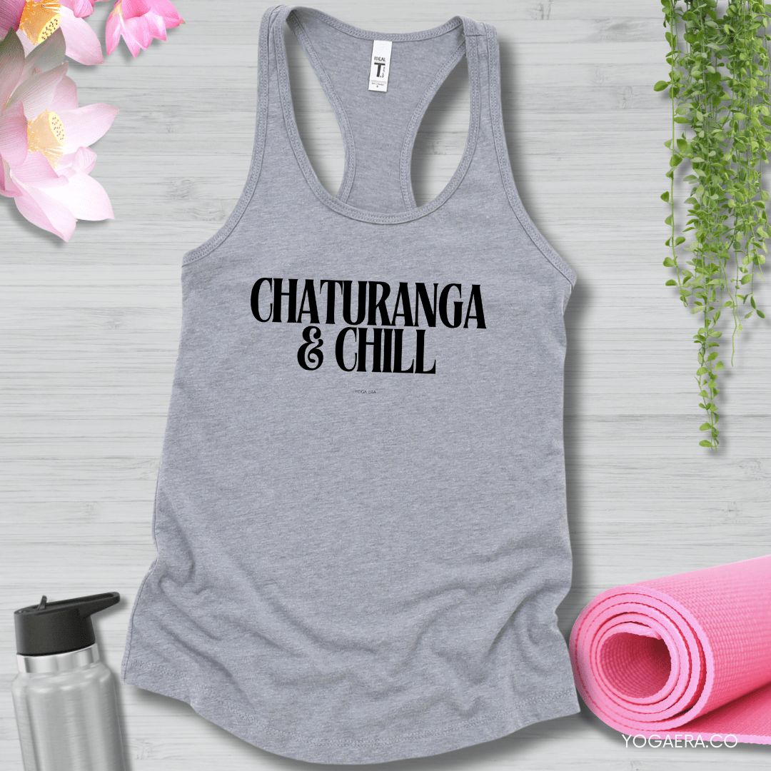 Chaturanga & Chill Tank XS / Heather Grey Tank Top Yoga Era