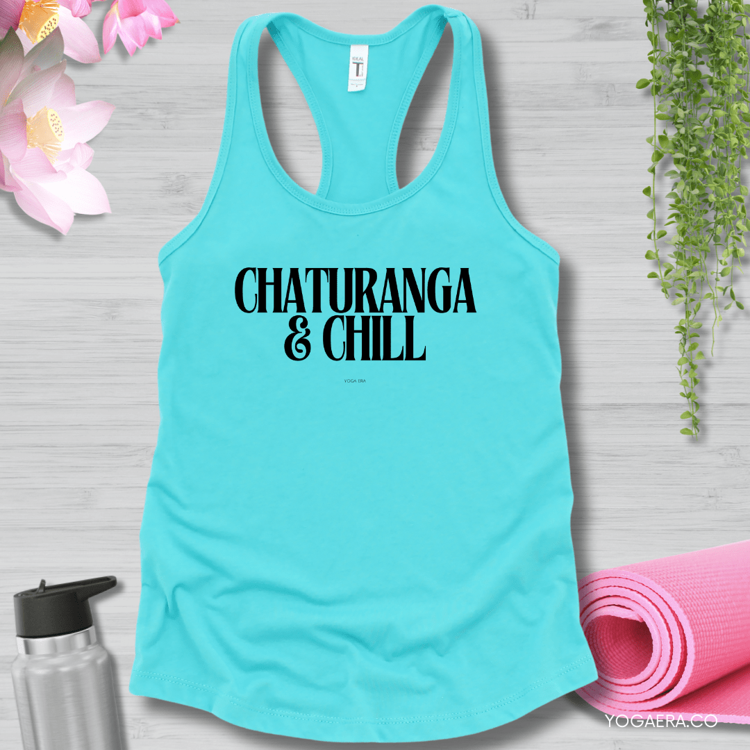 Chaturanga & Chill Tank XS / Tahiti Blue Tank Top Yoga Era