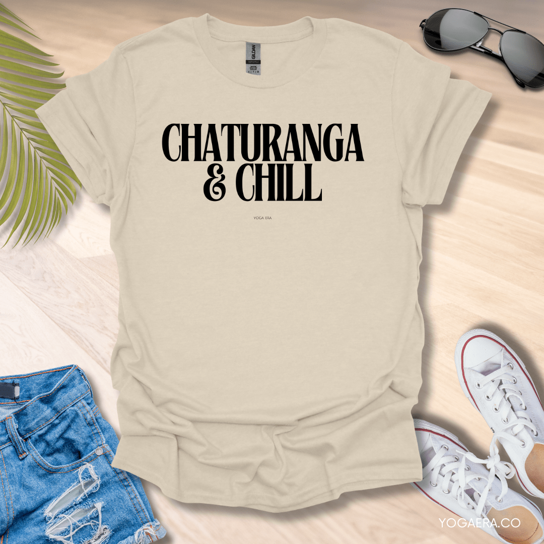 Chaturanga & Chill Tee Natural / S T-Shirt Yoga Era