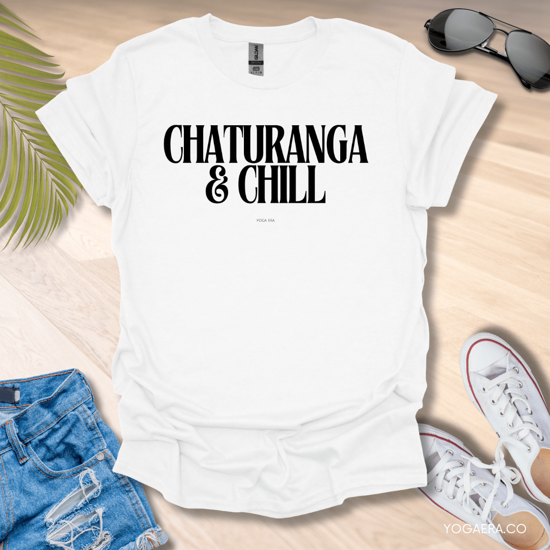 Chaturanga & Chill Tee White / S T-Shirt Yoga Era