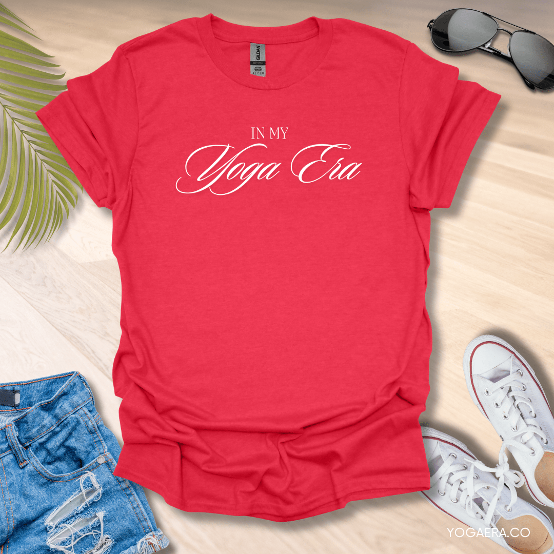 Classic In My Yoga Era Tee Heather Red / S T-Shirt Yoga Era
