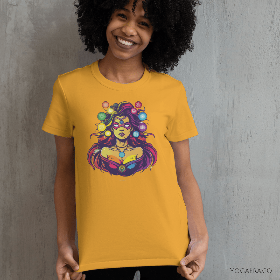 Comic Book Chakra Goddess Superhero Tee T-Shirt Yoga Era