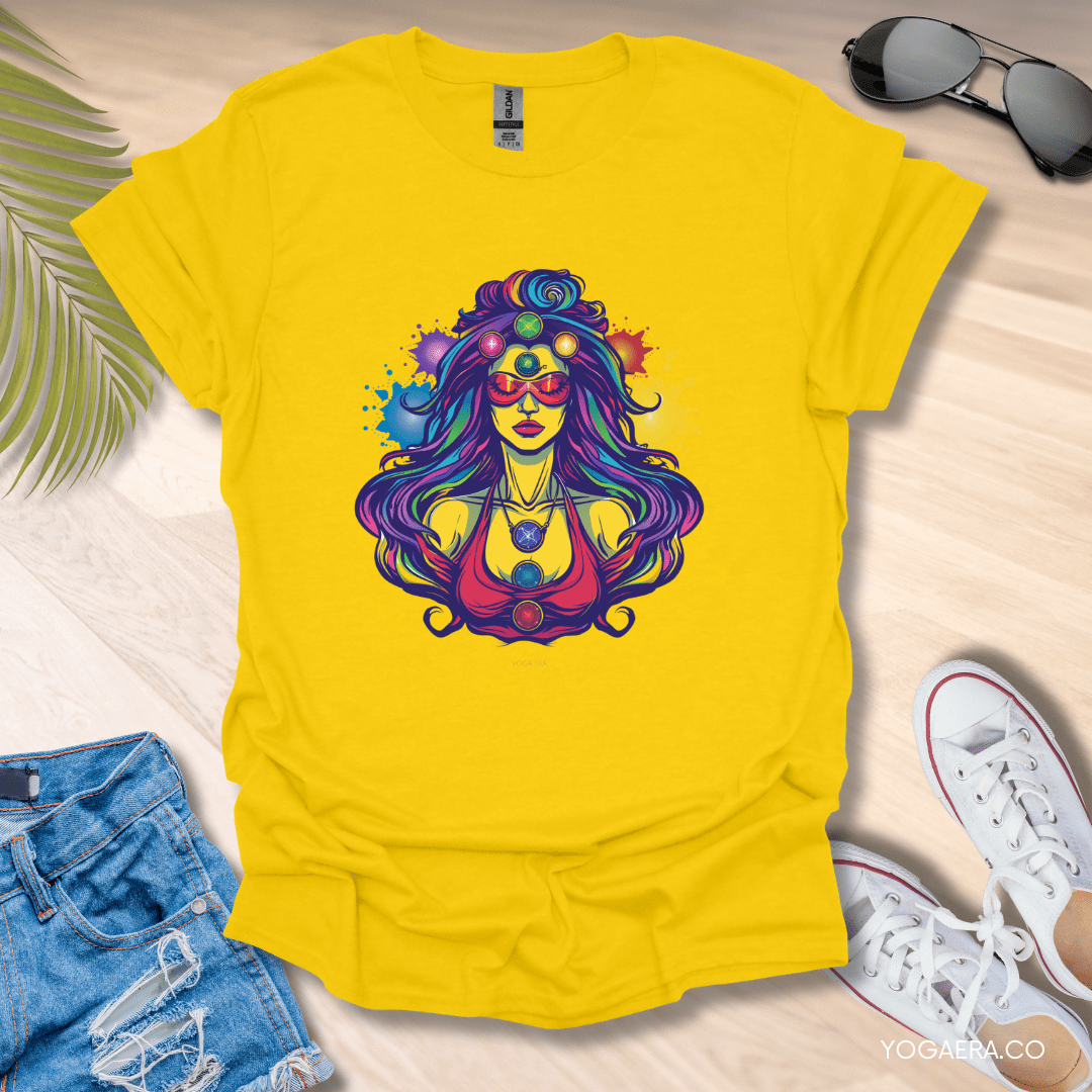 Comic Book Meditating Superhero Tee Daisy / S T-Shirt Yoga Era