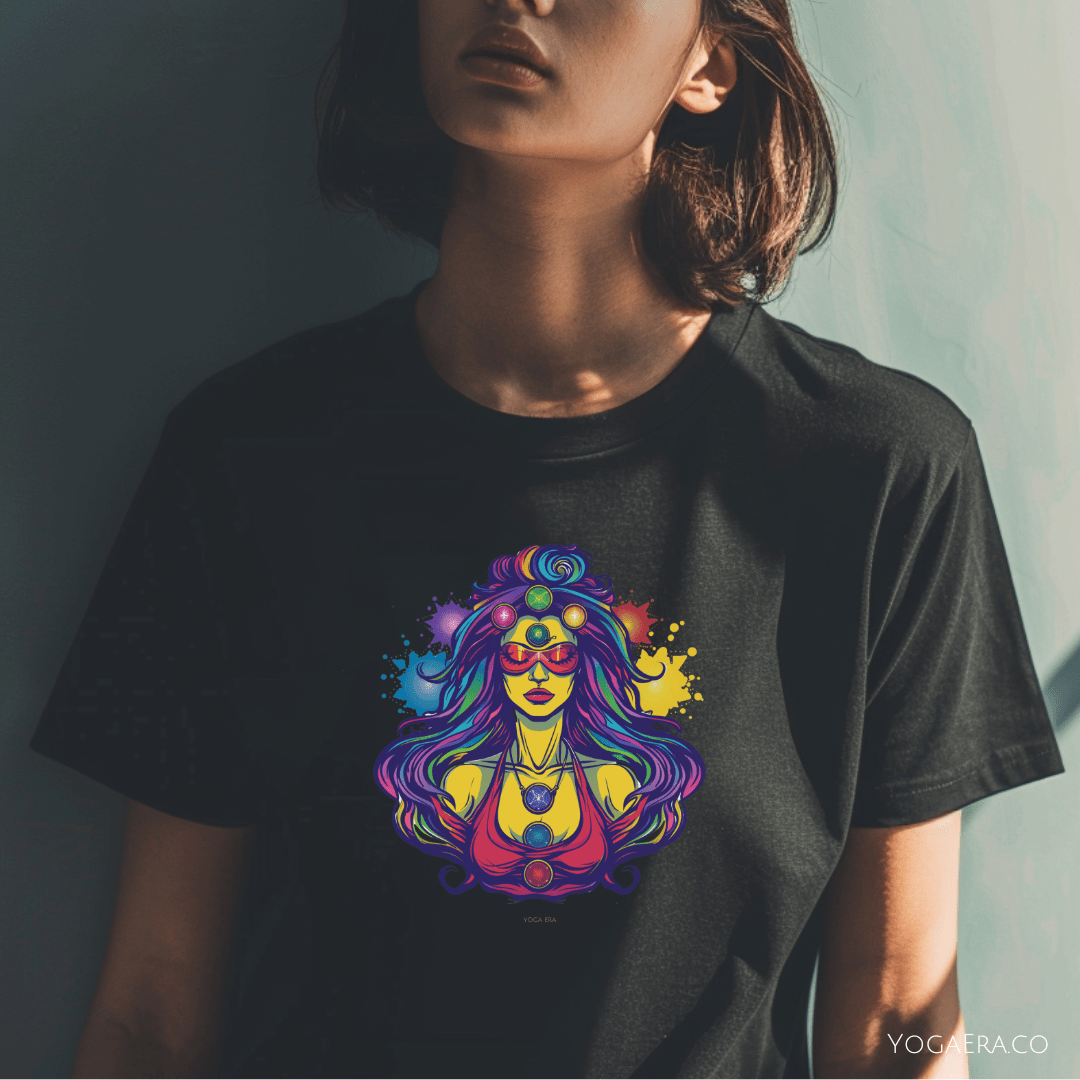 Comic Book Meditating Superhero Tee T-Shirt Yoga Era