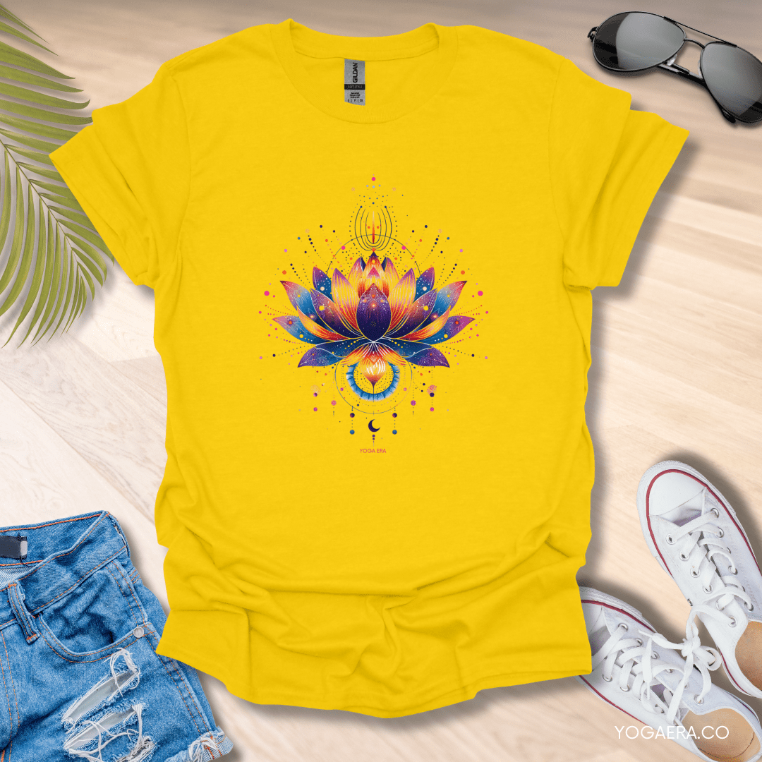 Cosmic Lotus Blossom Tee Daisy / S T-Shirt Yoga Era