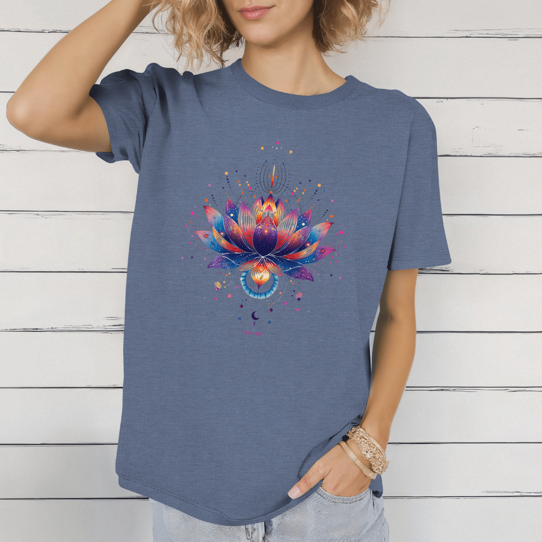 Cosmic Lotus Blossom Tee T-Shirt Yoga Era
