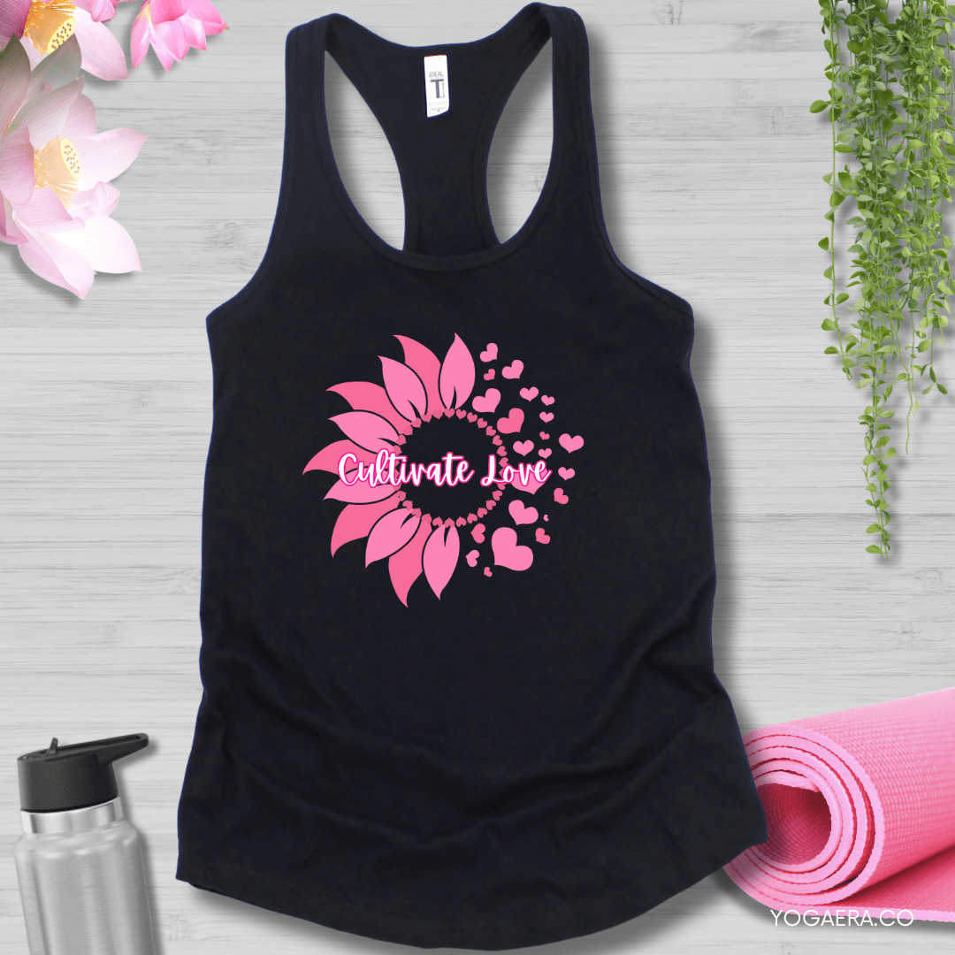 Cultivate Love Tank 💗 XS / Black Tank Top Yoga Era