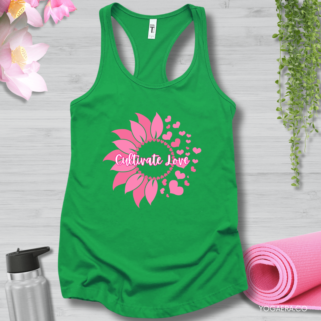 Cultivate Love Tank 💗 XS / Kelly Green Tank Top Yoga Era