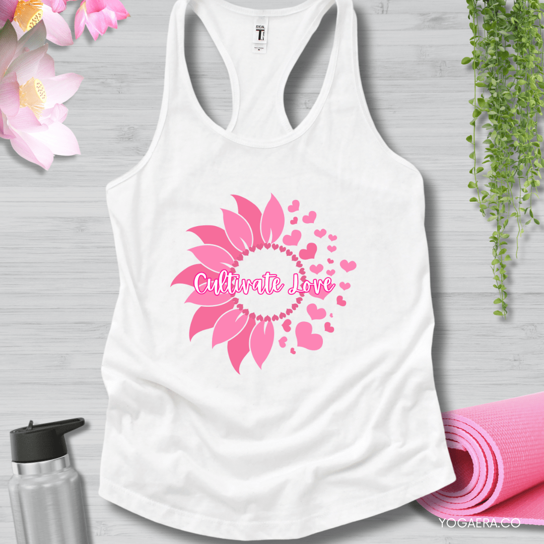 Cultivate Love Tank 💗 XS / White Tank Top Yoga Era