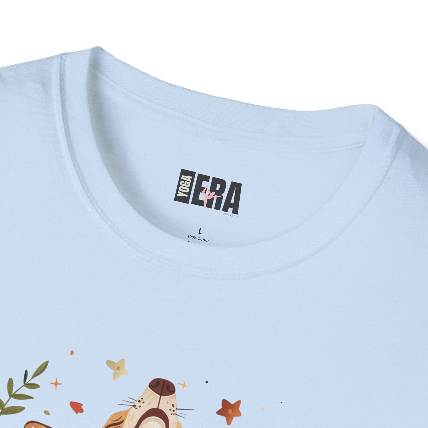 Cute Whimsical Meditating Dog Tee T-Shirt Yoga Era
