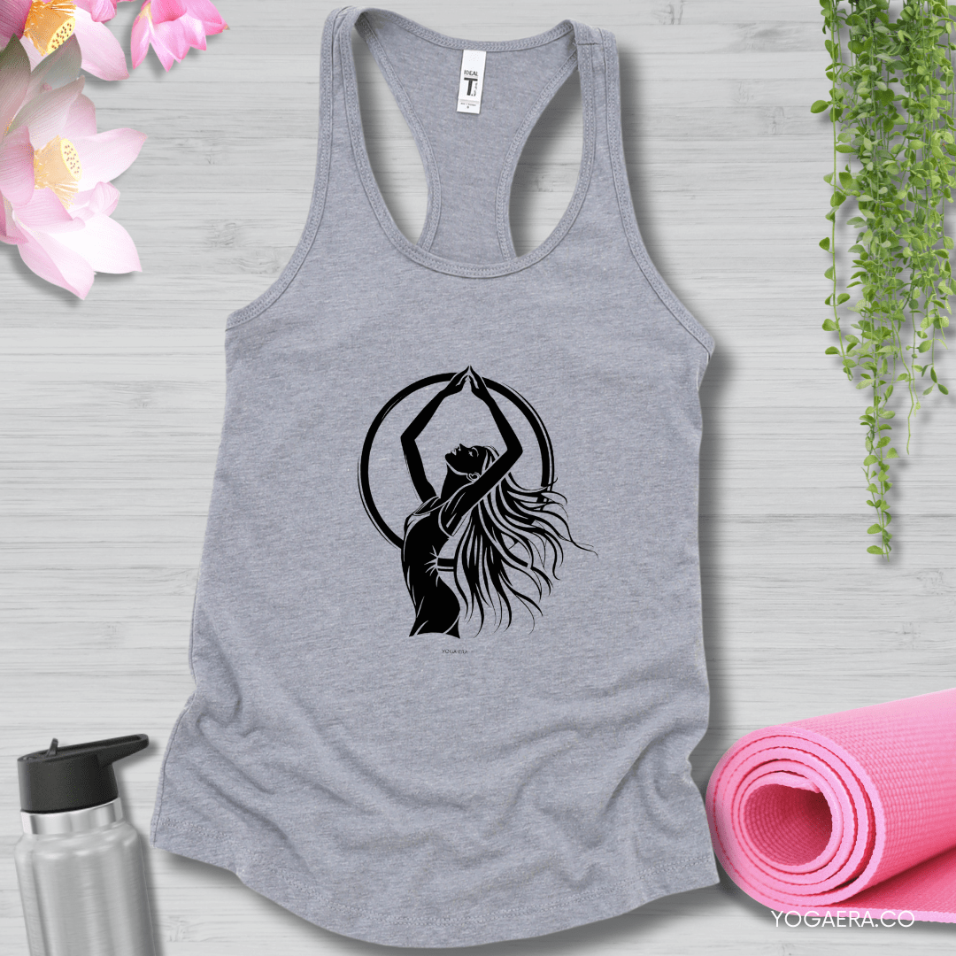 Divine Feminine Yogi Silhouette Tank XS / Heather Grey Tank Top Yoga Era