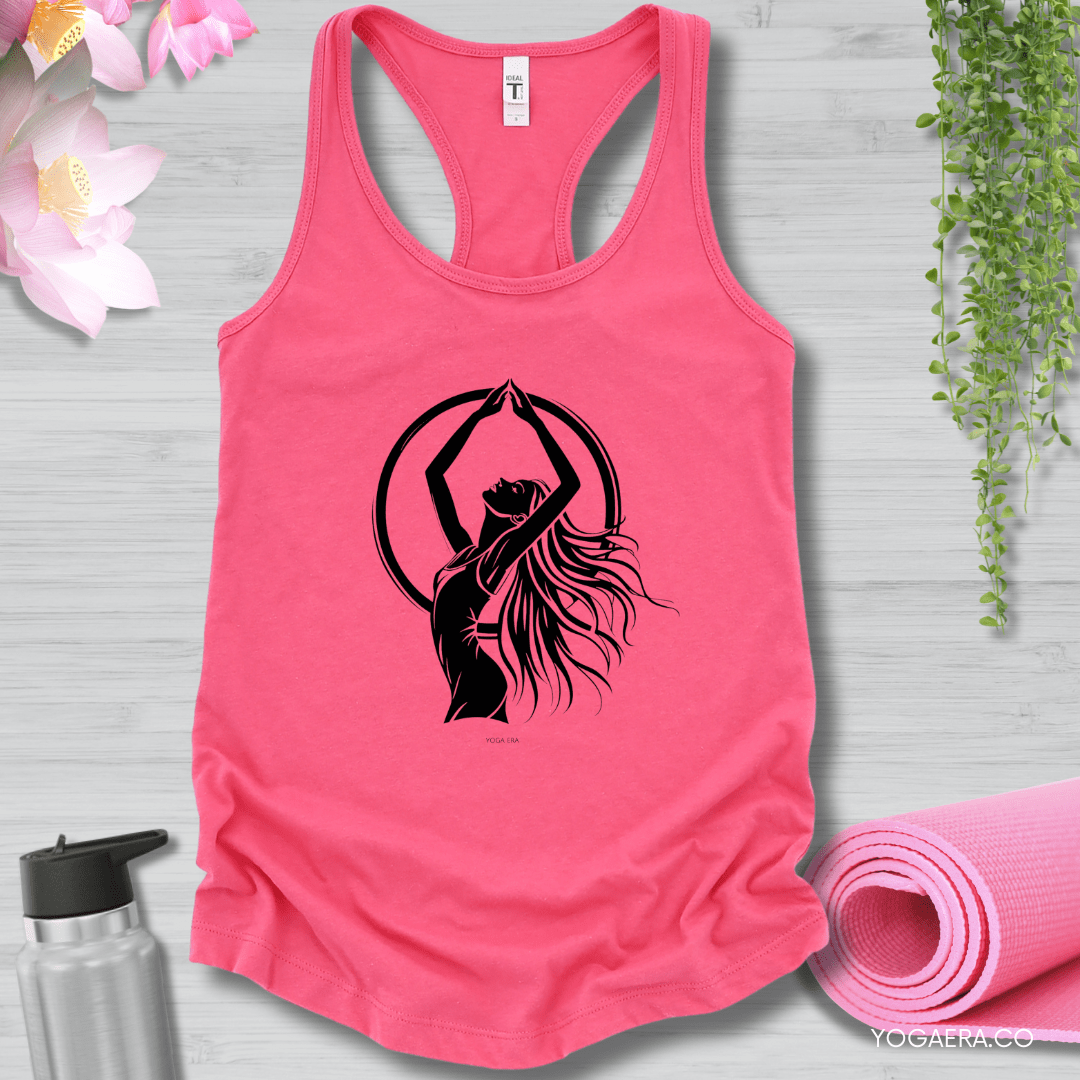 Divine Feminine Yogi Silhouette Tank XS / Hot Pink Tank Top Yoga Era