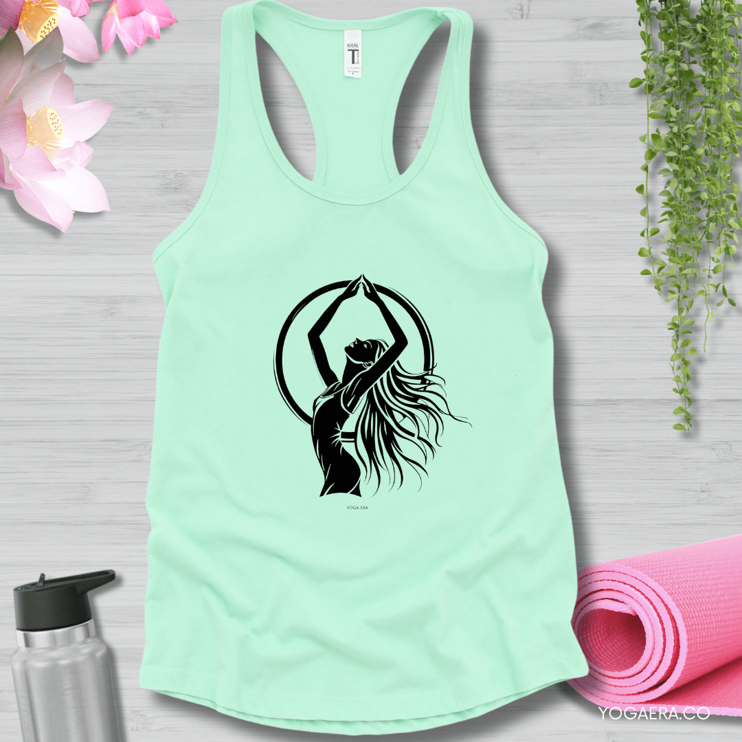 Divine Feminine Yogi Silhouette Tank XS / Mint Tank Top Yoga Era