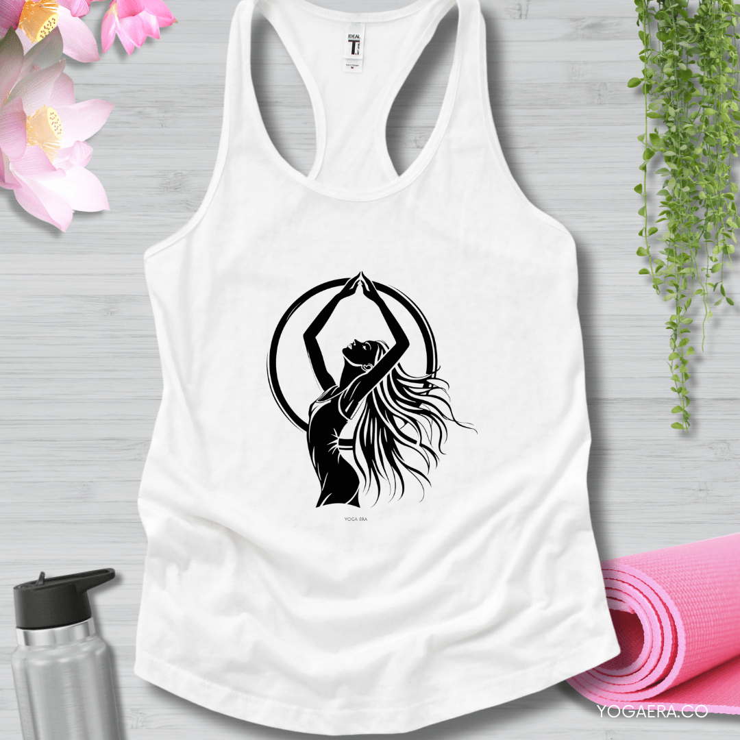 Divine Feminine Yogi Silhouette Tank XS / White Tank Top Yoga Era