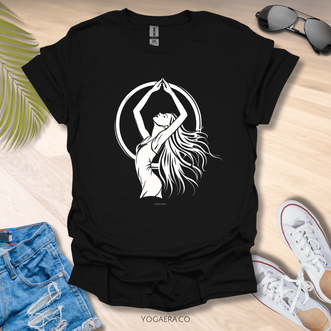 Divine Feminine Yogi Silhouette Tee Black / S T-Shirt Yoga Era