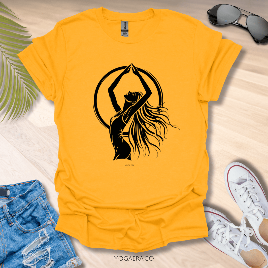Divine Feminine Yogi Silhouette Tee Gold / S T-Shirt Yoga Era