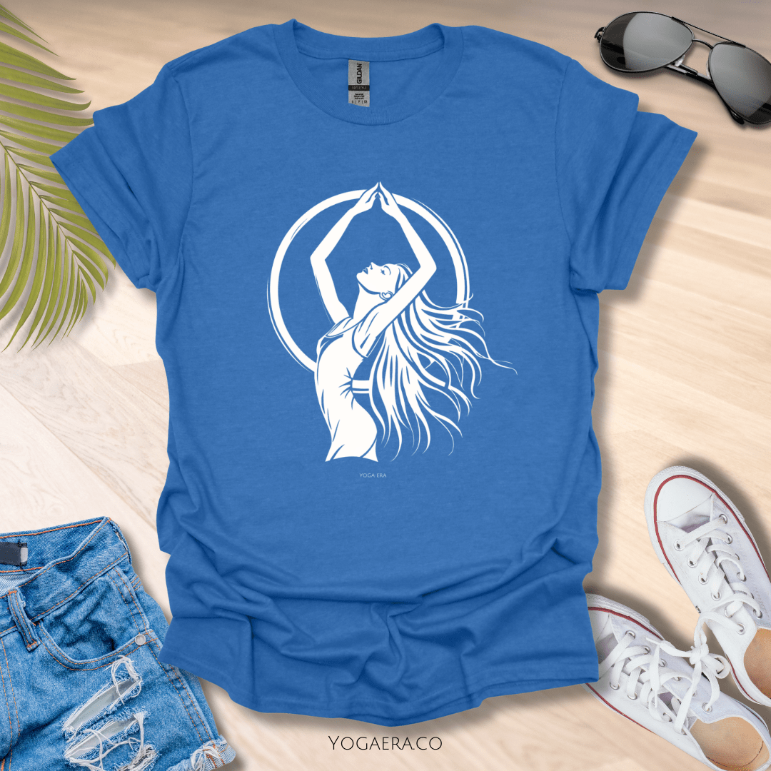 Divine Feminine Yogi Silhouette Tee Heather Royal / S T-Shirt Yoga Era