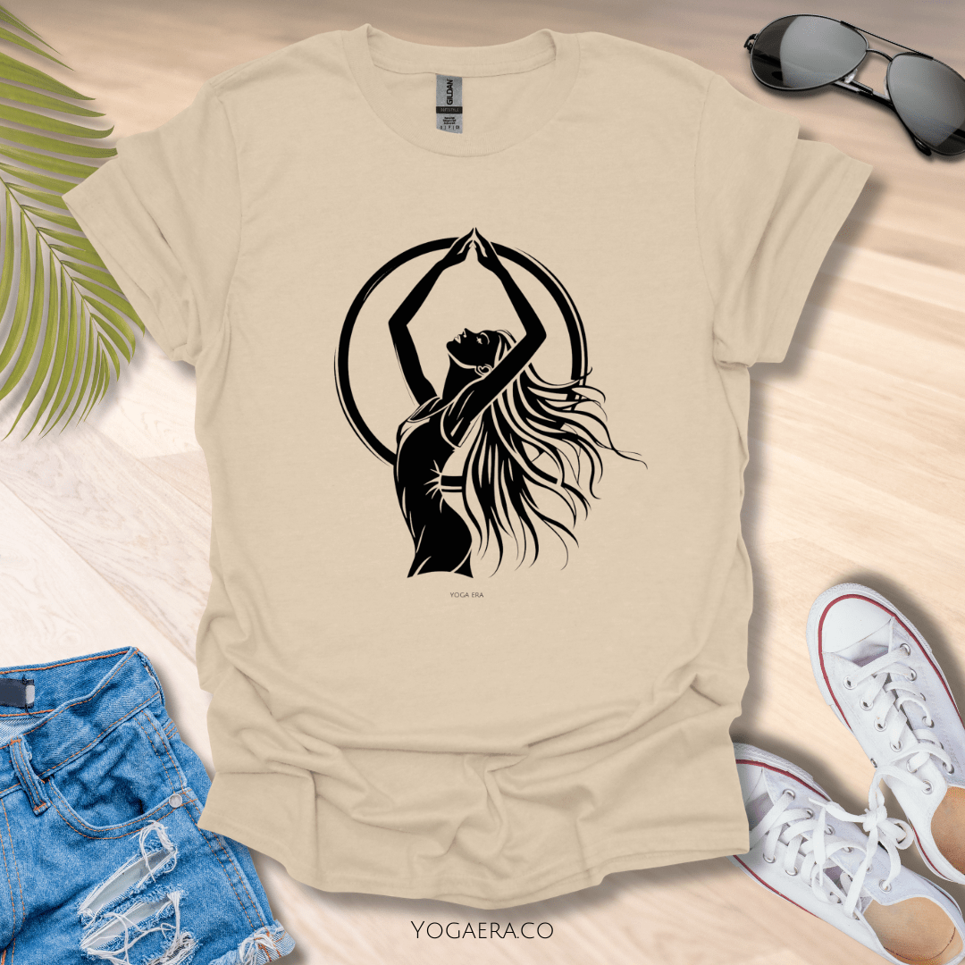 Divine Feminine Yogi Silhouette Tee Natural / S T-Shirt Yoga Era
