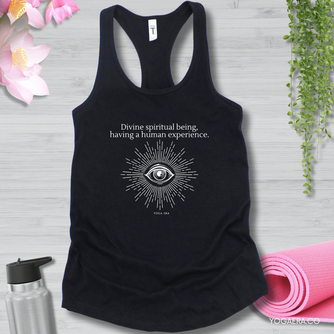 Divine Spiritual Being Tank XS / Black Tank Top Yoga Era