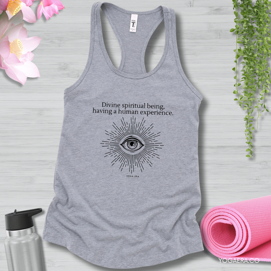 Divine Spiritual Being Tank XS / Heather Grey Tank Top Yoga Era