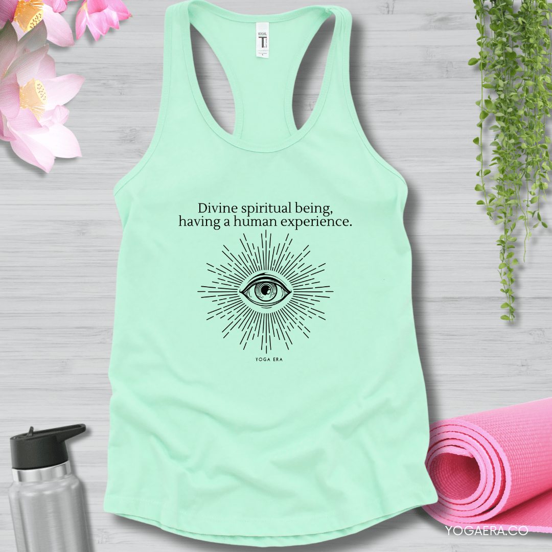 Divine Spiritual Being Tank XS / Mint Tank Top Yoga Era
