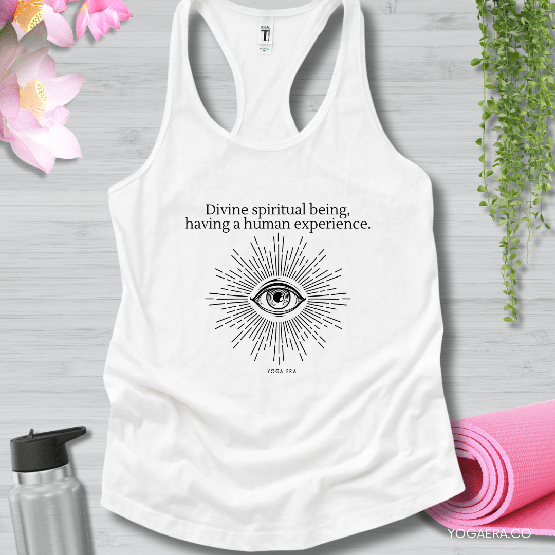 Divine Spiritual Being Tank XS / White Tank Top Yoga Era
