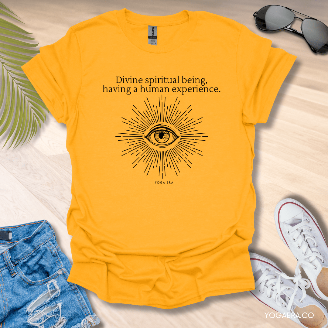 Divine Spiritual Being Tee Gold / S T-Shirt Yoga Era