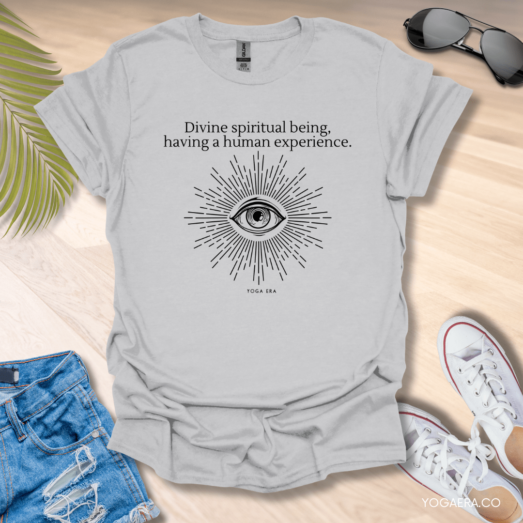 Divine Spiritual Being Tee Ice Grey / S T-Shirt Yoga Era