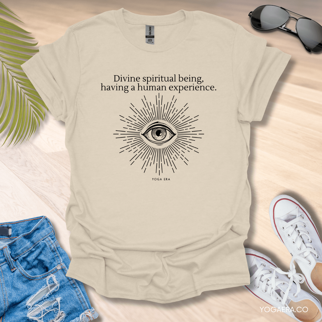 Divine Spiritual Being Tee Natural / S T-Shirt Yoga Era