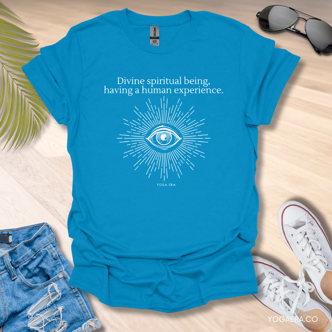 Divine Spiritual Being Tee Sapphire / S T-Shirt Yoga Era
