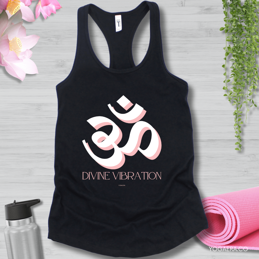 Divine Vibration Om Symbol Tank XS / Black Tank Top Yoga Era
