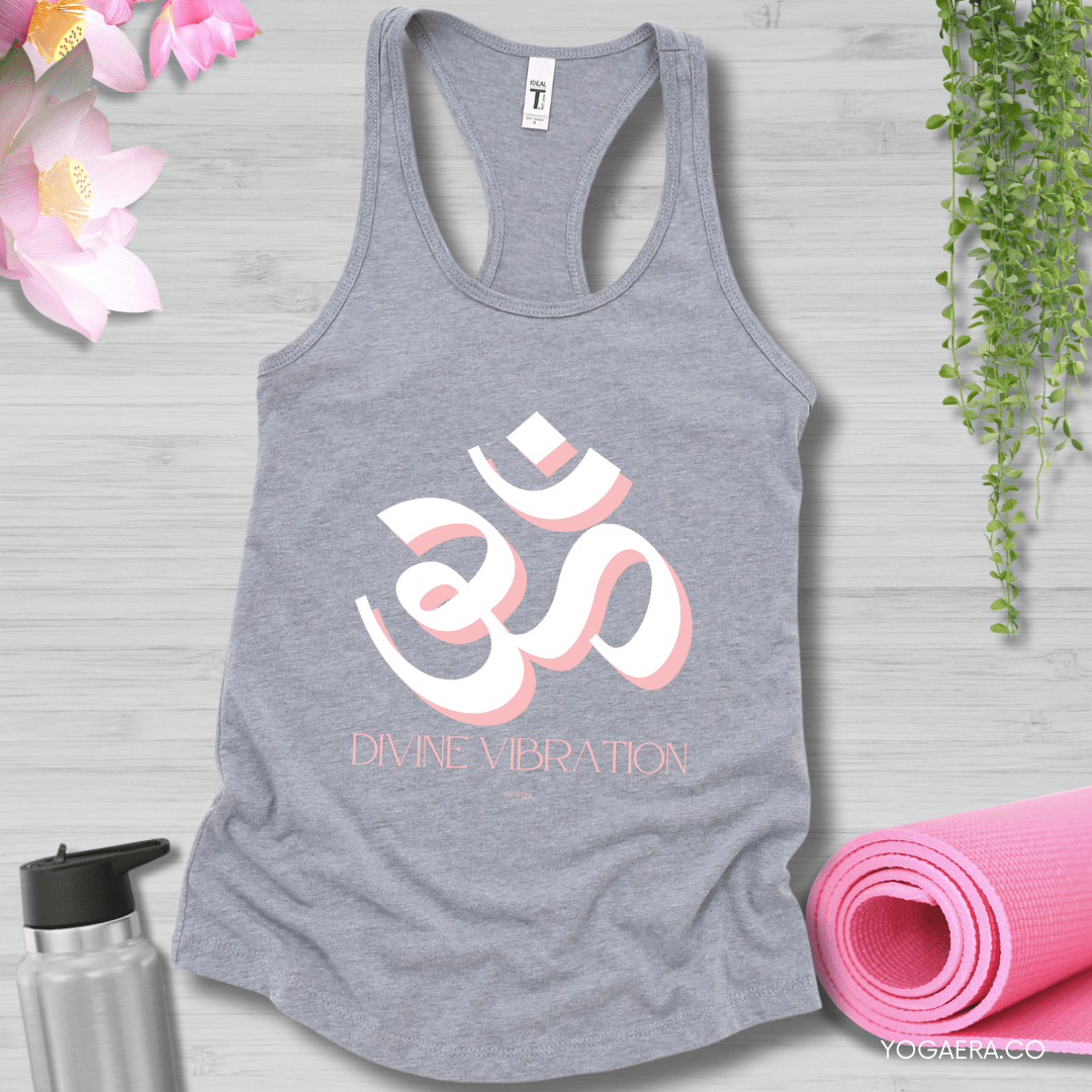 Divine Vibration Om Symbol Tank XS / Heather Grey Tank Top Yoga Era
